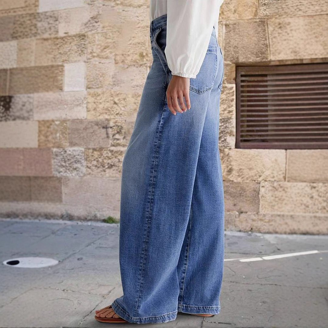 High-waisted jeans for women, wide cut Lune London