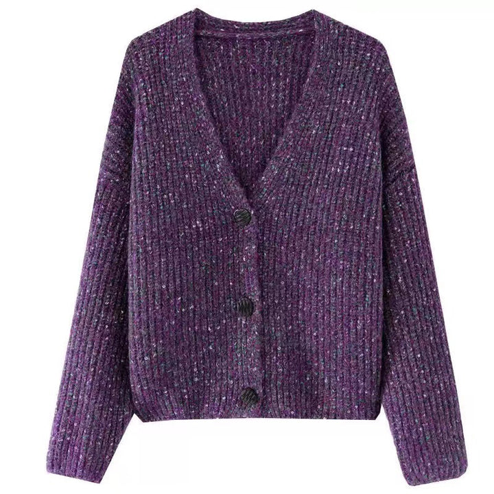 Women’s cozy chunky knit pullover with button detail and relaxed fit Lune London