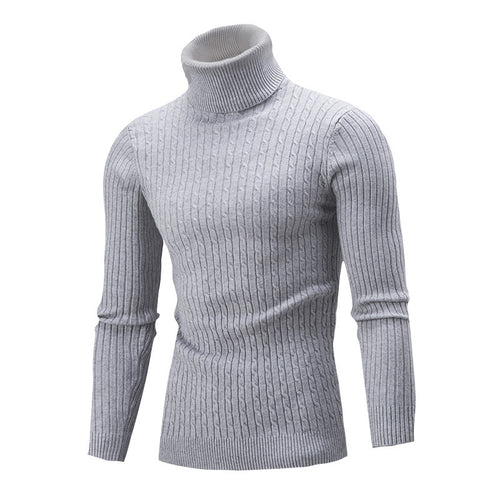 Men's turtleneck sweater with cable knit pattern Lune London