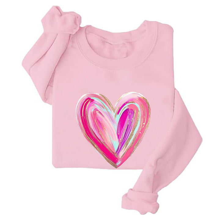 Sweatshirt femme avec design créatif en forme de cœur Chic & Stil