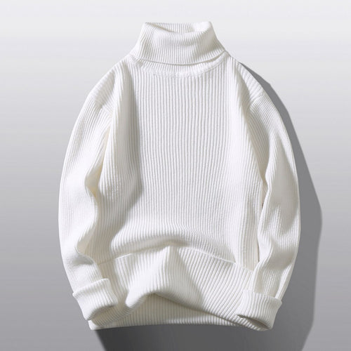 Structured knit sweater with a comfortable roll neck for men Lune London