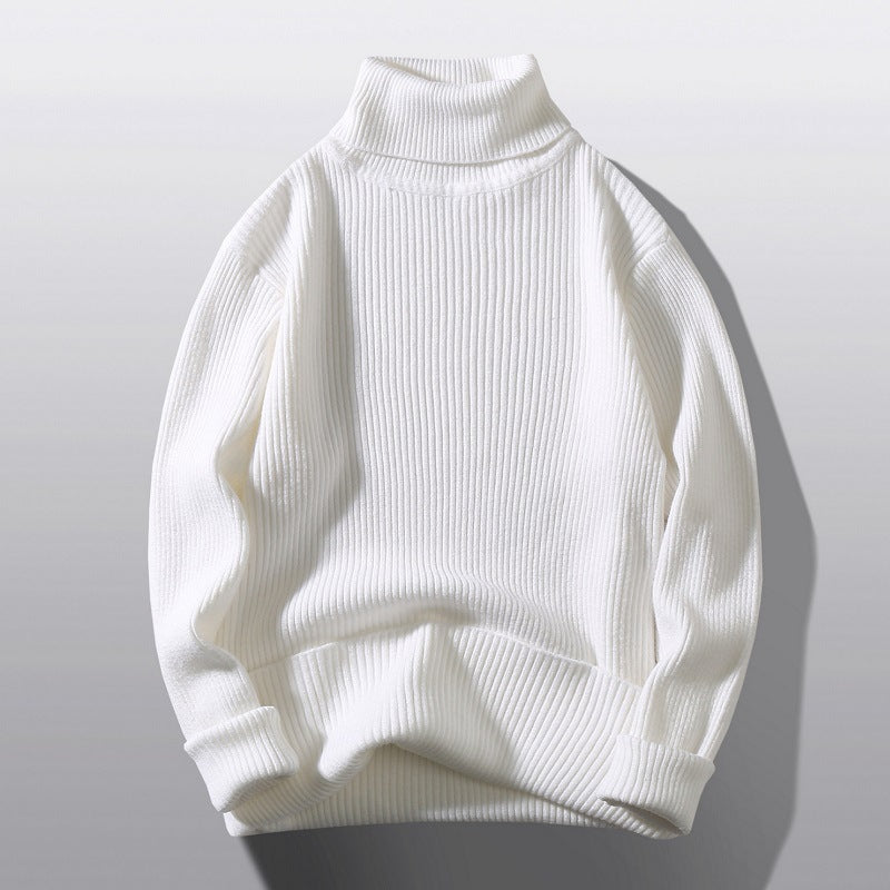Men's Comfortable Roll-Neck Sweater Made Of Textured Knit Lune London