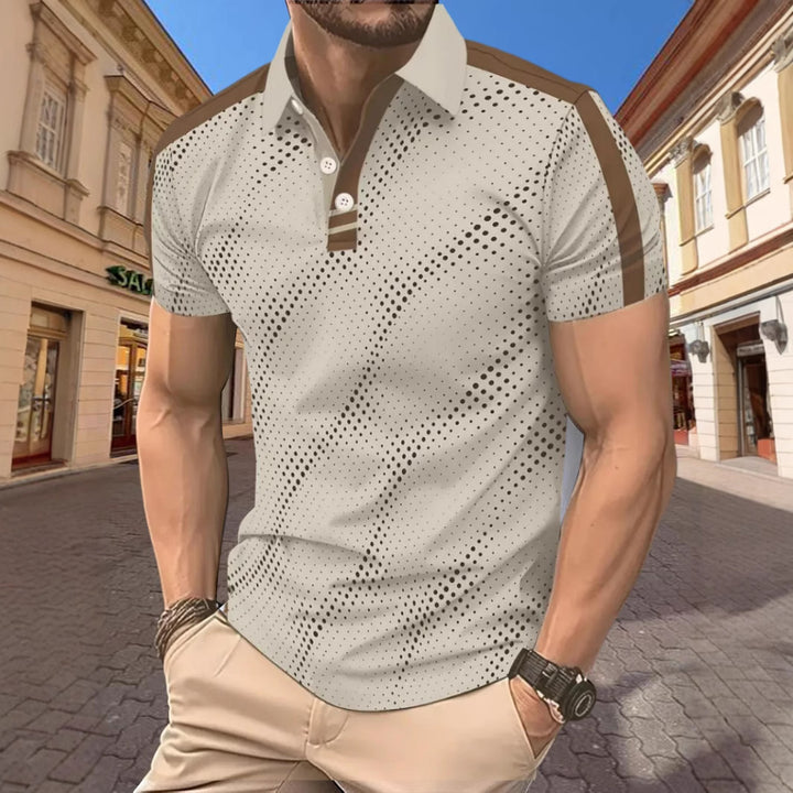 Men's Polo Shirt Performance Graphic Modern Lune London