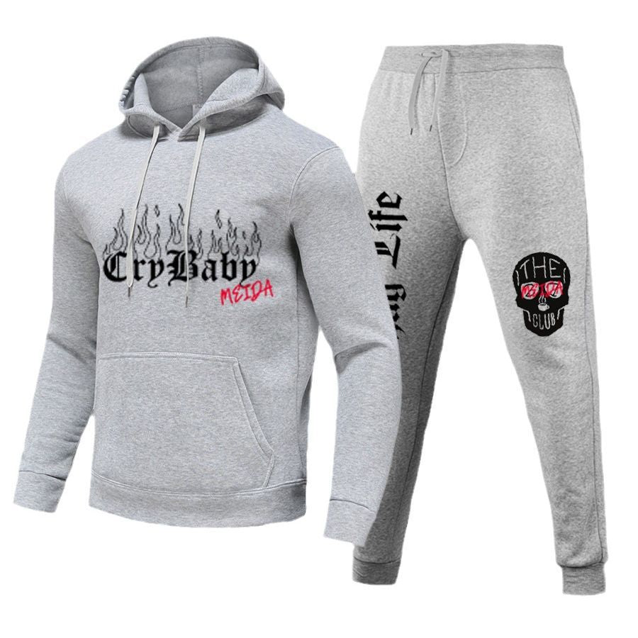 Women Sporty Hoodie and Jogging Set with Creative Print Lune London