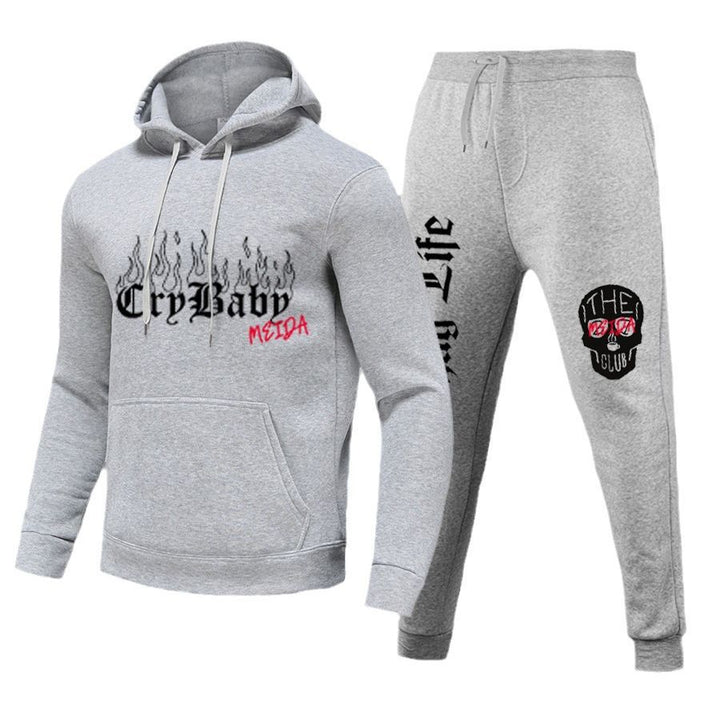 Women Sporty Hoodie and Jogging Set with Creative Print Lune London