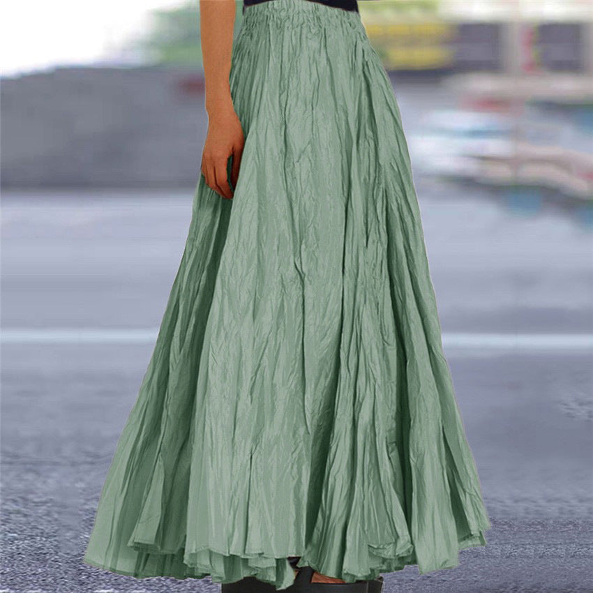Long and flowing skirt for women with elastic waistband and modern texture Lune London
