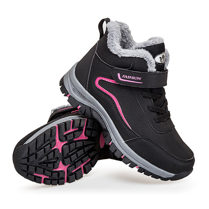 Women outdoor hiking shoes warm padded with adjustable Velcro closure Lune London