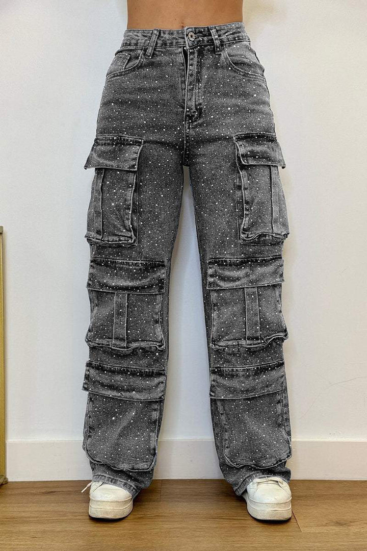 Ladies Cargo Jeans with multiple pockets and relaxed fit Lune London
