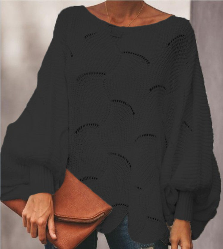 Lightweight knitted sweater for women with an elegant wave pattern Lune London