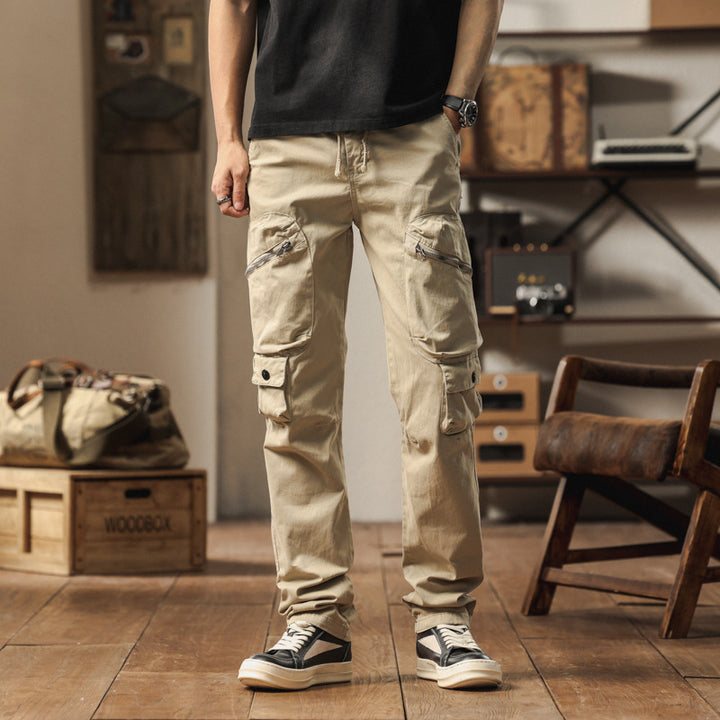 Pantalon cargo robuste pour hommes avec poches polyvalentes et ceinture ajustable Lune London
