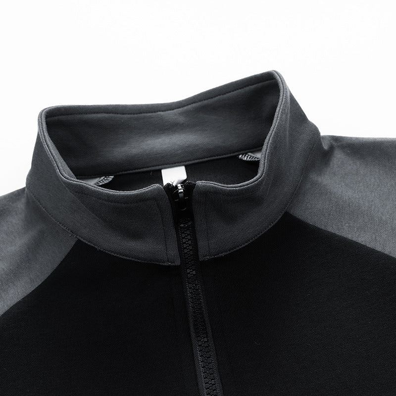 Lune London women's sweatshirt with high collar and half-zip closure