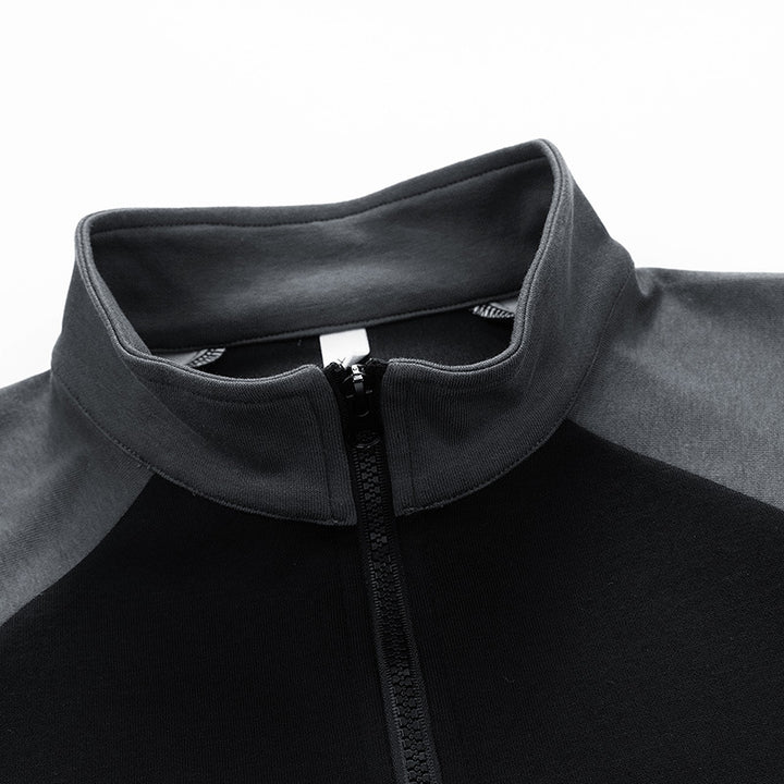 Lune London women's sweatshirt with high collar and half-zip closure