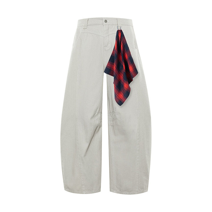 Women High Waist Wide Cut Pants with Chic and Stylish Accessory