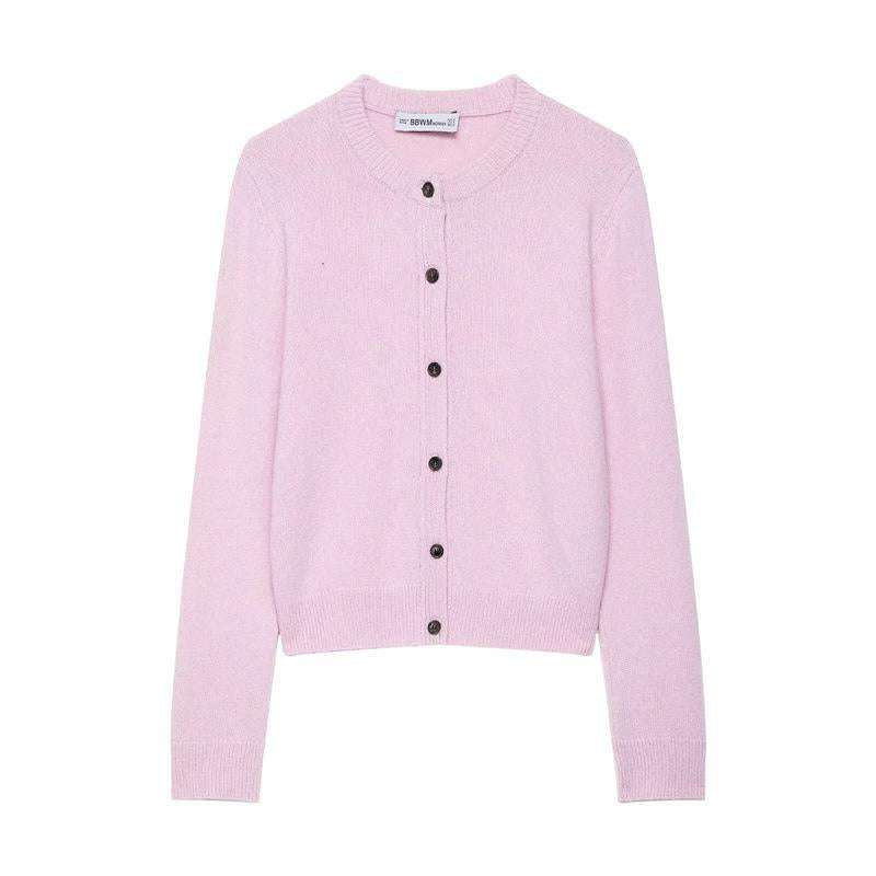 Women cardigan with full button placket and fine texture Lune London
