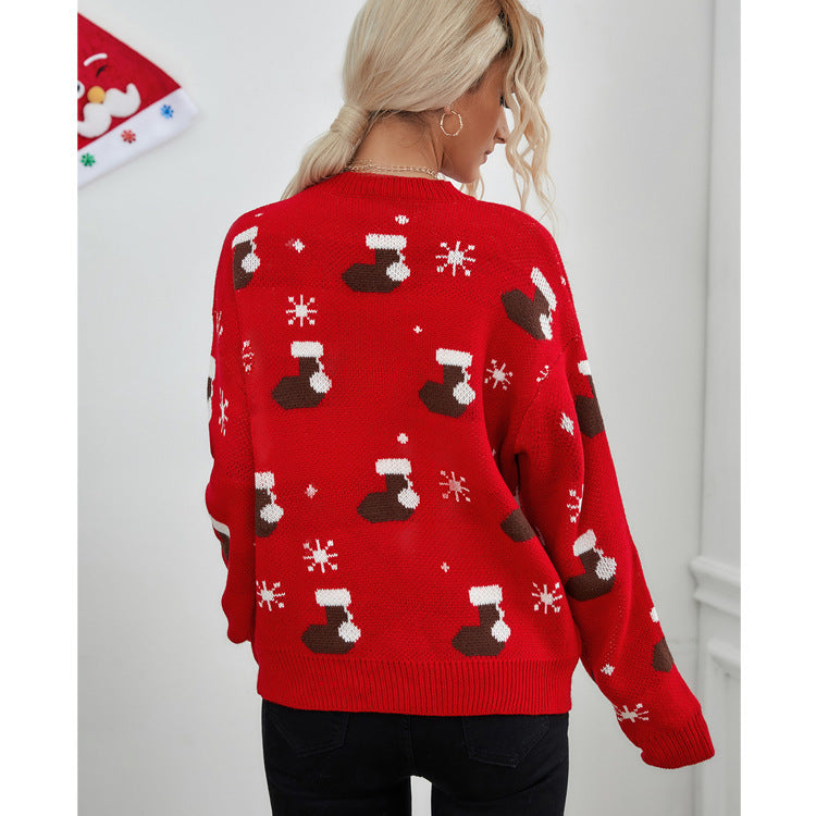 Women's Christmas sweater with festive pattern and relaxed fit Lune London