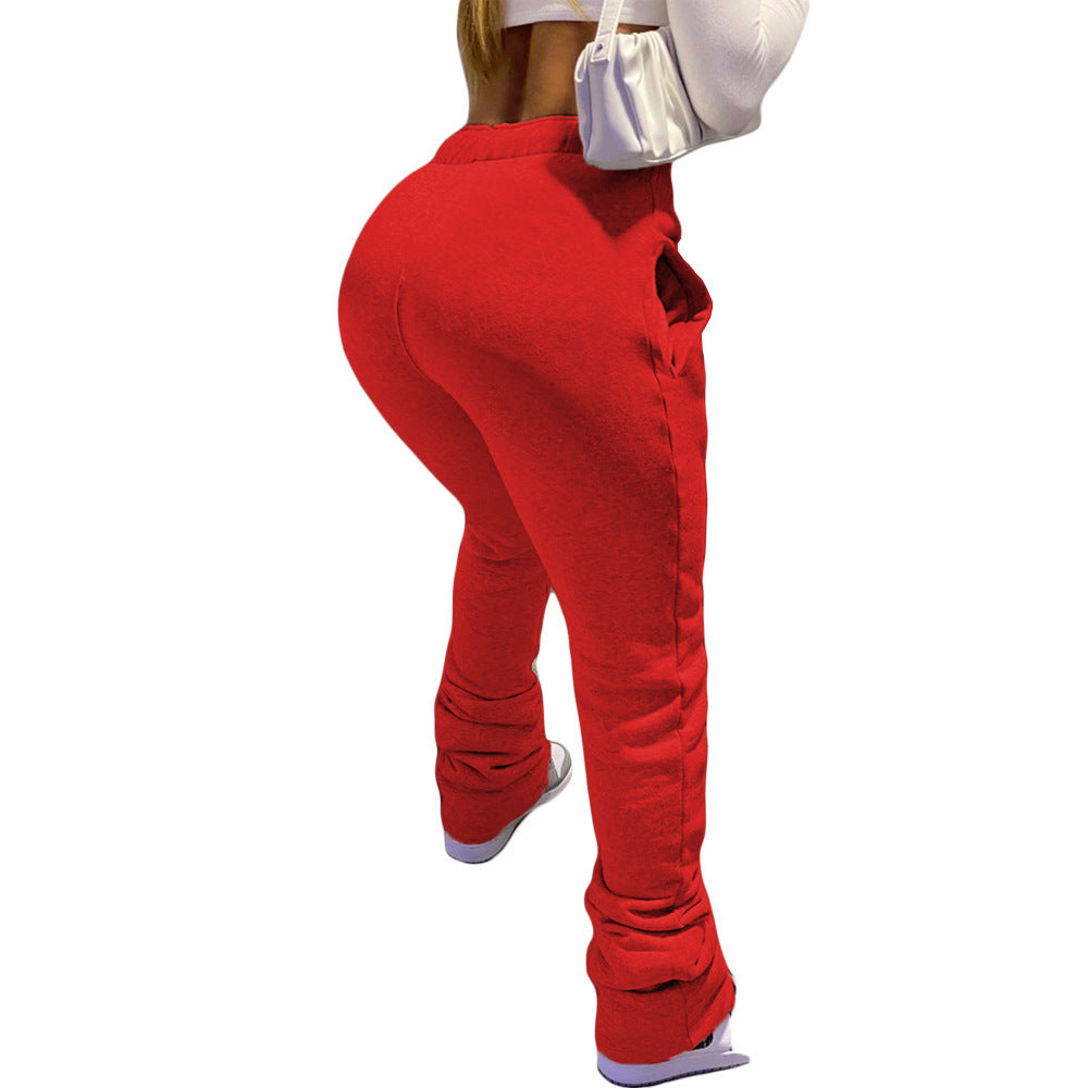 Casual jogging pants for women with an elastic waistband and side pockets Lune London