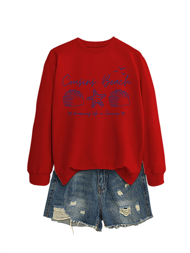 Sweat-shirt femme avec motif maritime et coupe confortable Chic & Stil