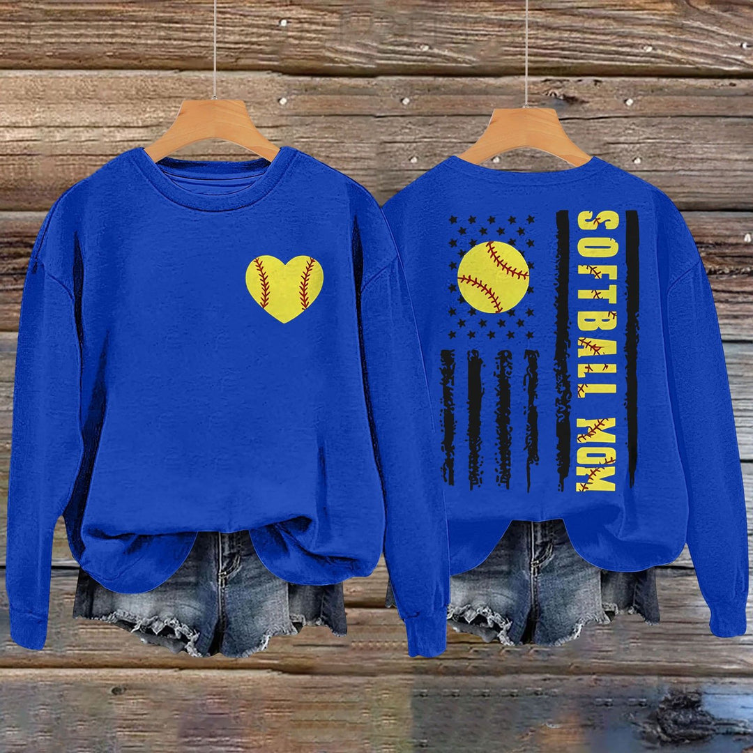 Sweat-shirt pour femmes avec design créatif de softball Chic & Stil