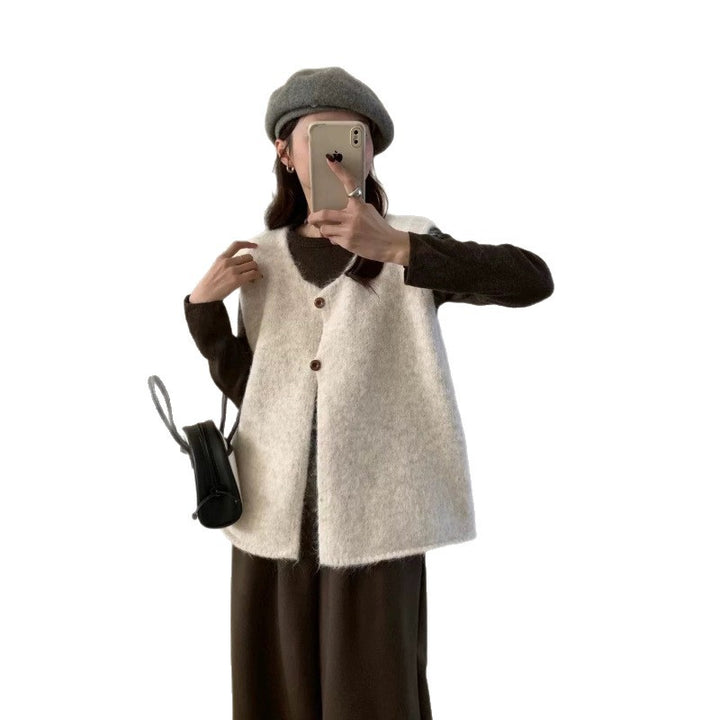 Gilet en tricot pour femme avec détails de boutons et coupe décontractée Chic & Stil