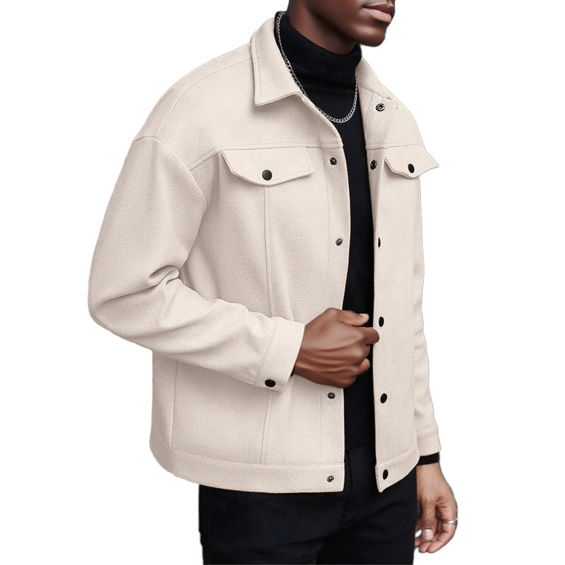 Casual transition jacket for men with practical pockets and modern collar Lune London