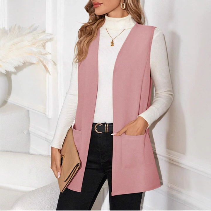 Gilet long réversible pour femmes avec poches Chic & Stil