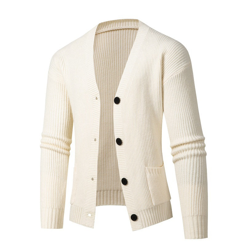 Men's knitted jacket with an elegant ribbed design Lune London