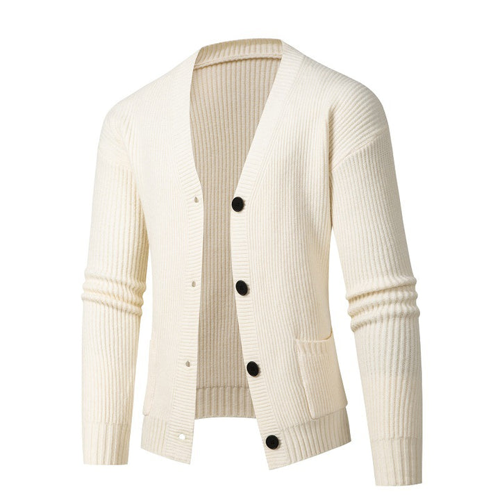 Men's knitted jacket with an elegant ribbed design Lune London
