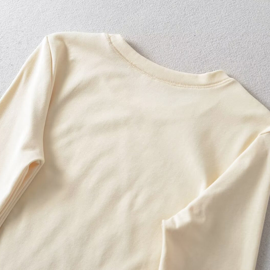 Women Long Sleeve T-shirt in Soft Cotton Blend Lune London