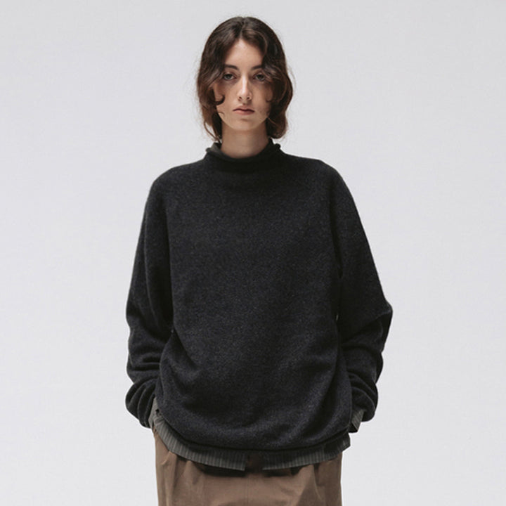 Pull en maille confortable à col montant pour femme Chic & Stil