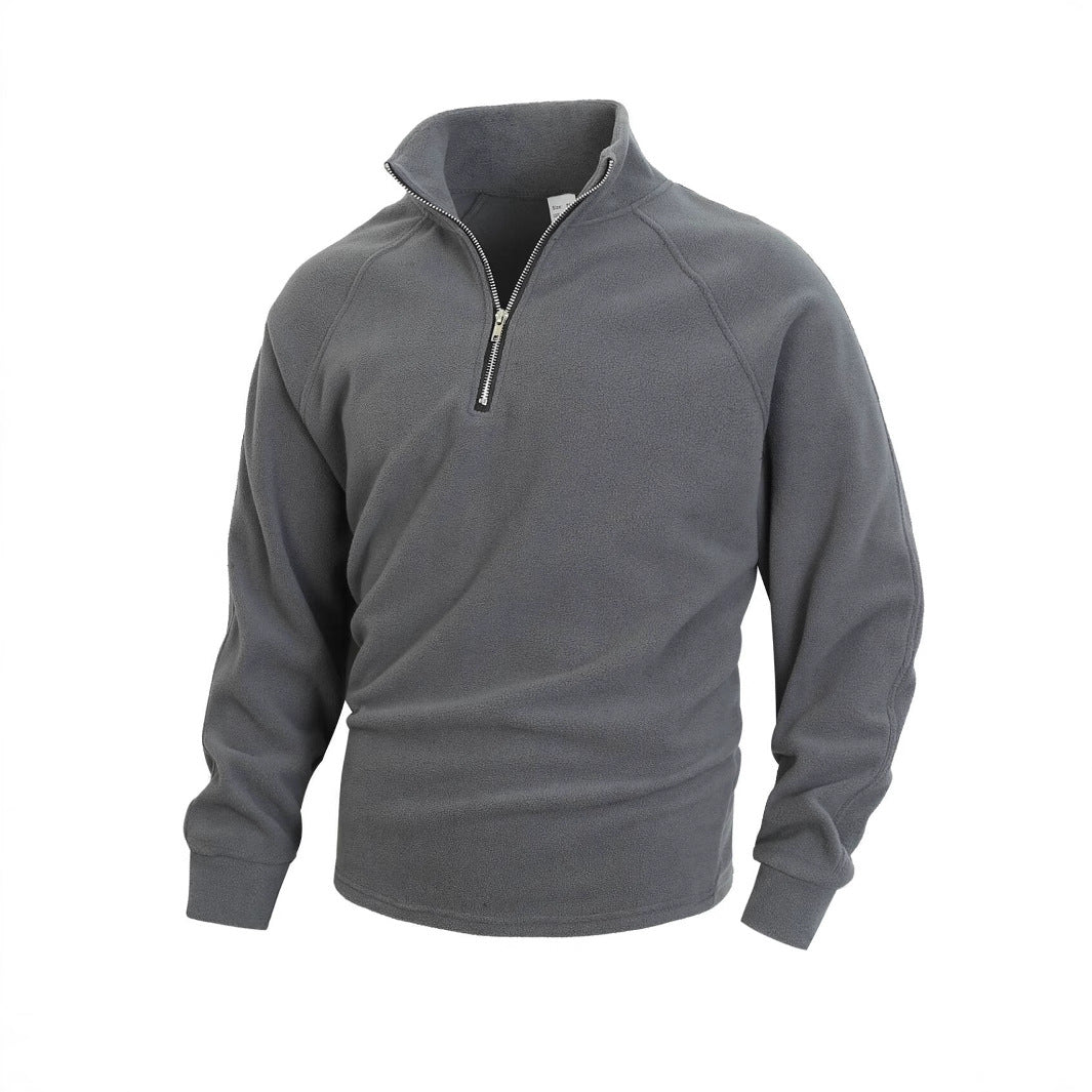 Men's fleece pullover with half-zip Lune London