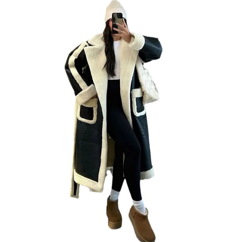 Ladies Fashionable Long Coat with Cozy Lining Lune London