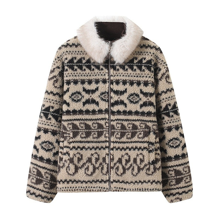 Veste teddy à la mode pour femmes avec col rembourré Chic & Stil