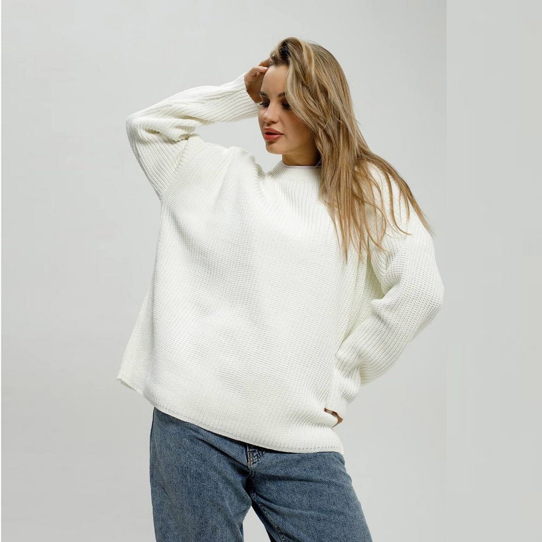 Pull épais en tricot pour femmes avec une coupe décontractée et des inserts de manches généreux Chic & Stil