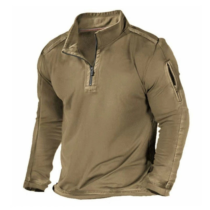 Functional sweater for men with half-zip and practical pockets Lune London