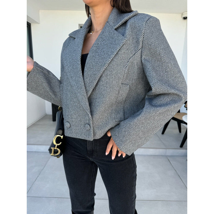 Veste blazer sur mesure pour femmes avec motif carreau moderne Chic & Stil