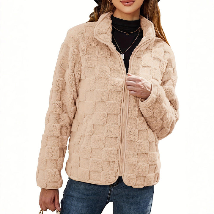 Veste en polaire pour femme avec design texturé et poches latérales Chic & Stil