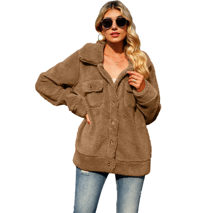 Ladies Plush Jacket with Practical Pockets and Soft Lining Lune London