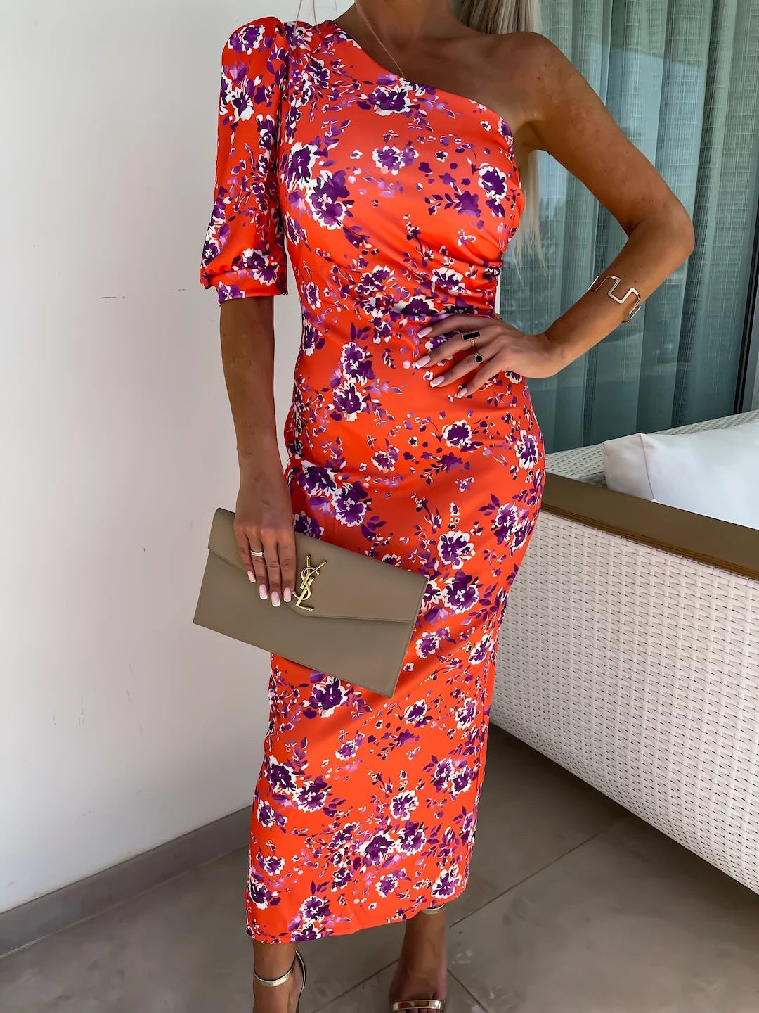One-Shoulder Maxi Dress for Chic Women