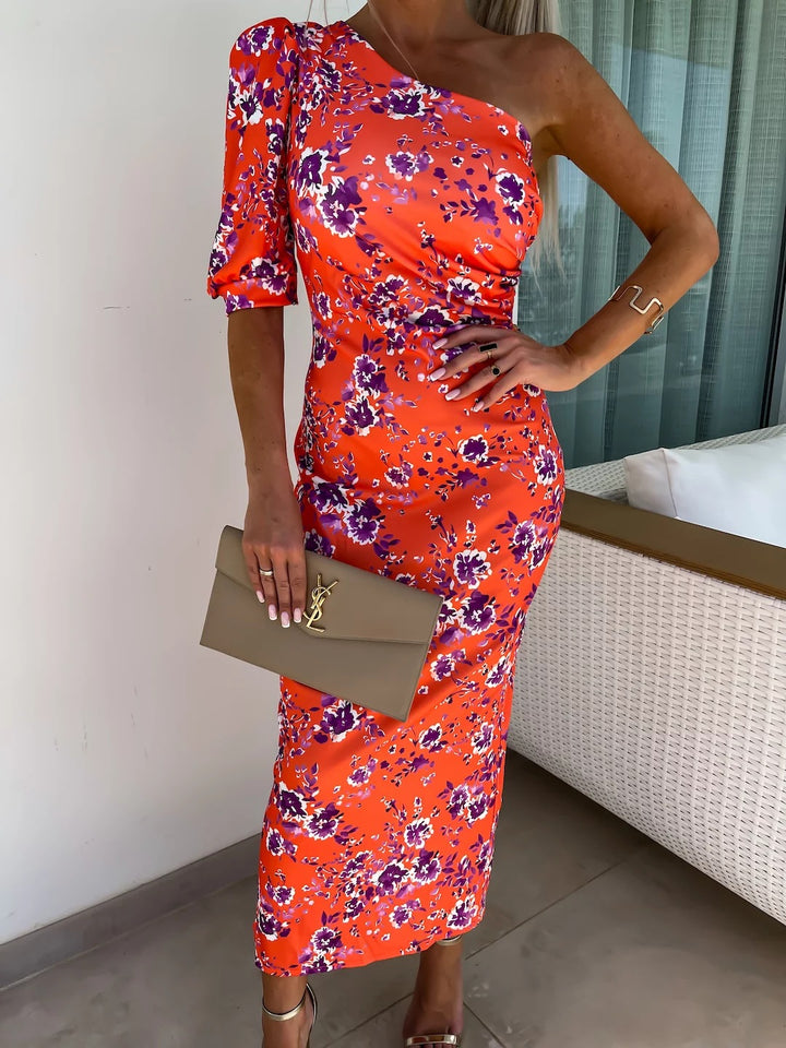 One-Shoulder Maxi Dress for Chic Women
