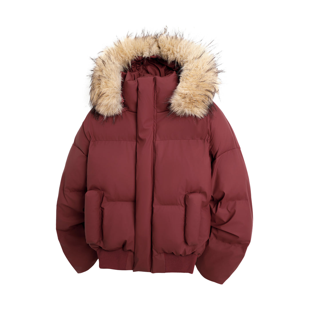 Veste matelassée tendance pour dames avec garniture en fausse fourrure douillette et poches pratiques Lune London