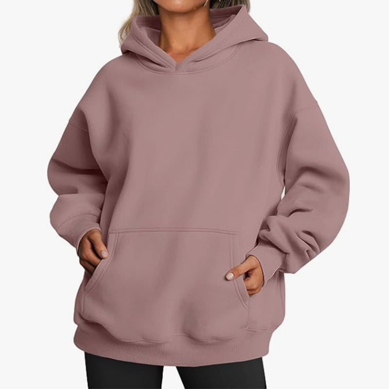 Women oversized casual hoodie with deep collar Lune London
