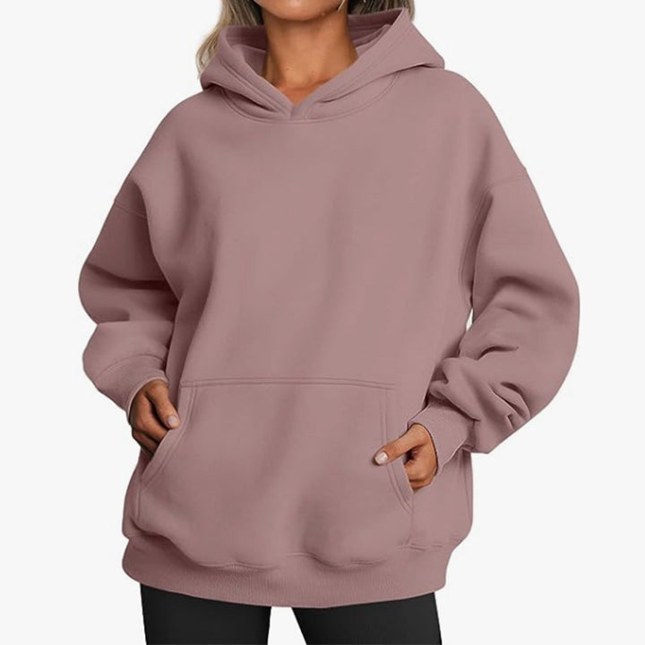 Women oversized casual hoodie with deep collar Lune London