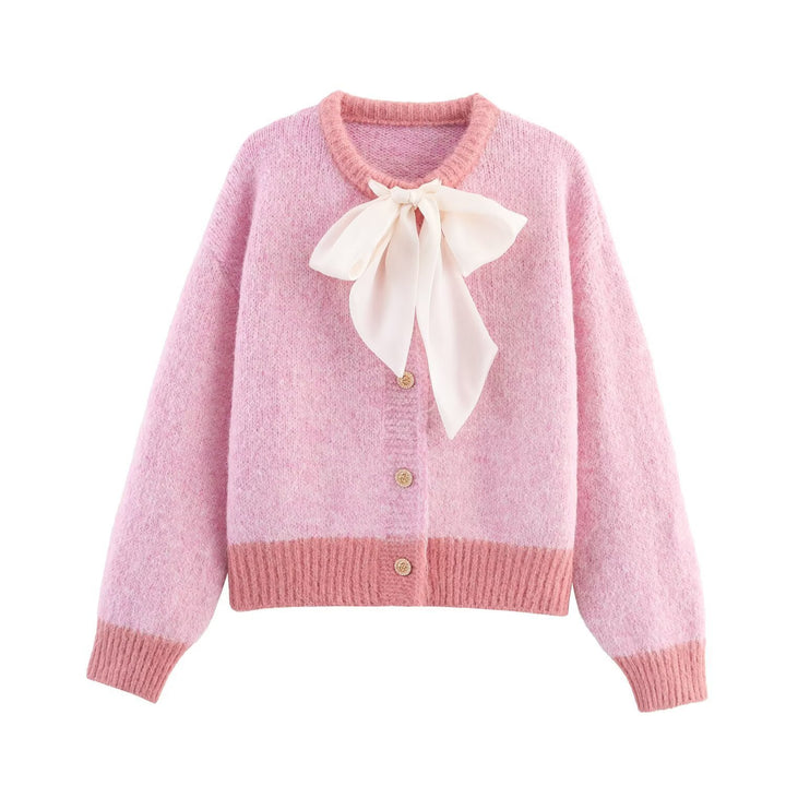 Fashion women's cardigan with bow detail Lune London
