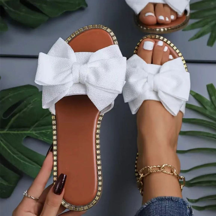 Women's Slippers with Decorative Bow Design and Non-Slip Sole Lune London