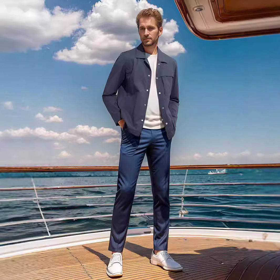 Casual work jacket for men with functional pocket elements Lune London