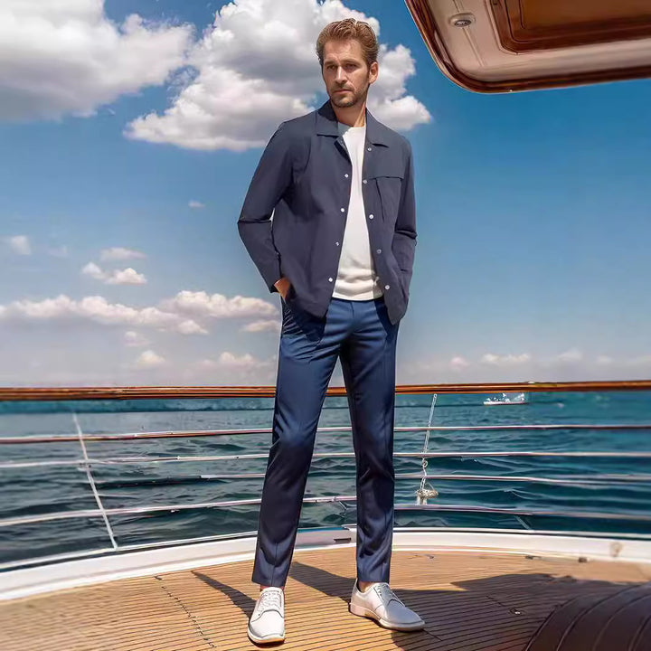 Casual work jacket for men with functional pocket elements Lune London