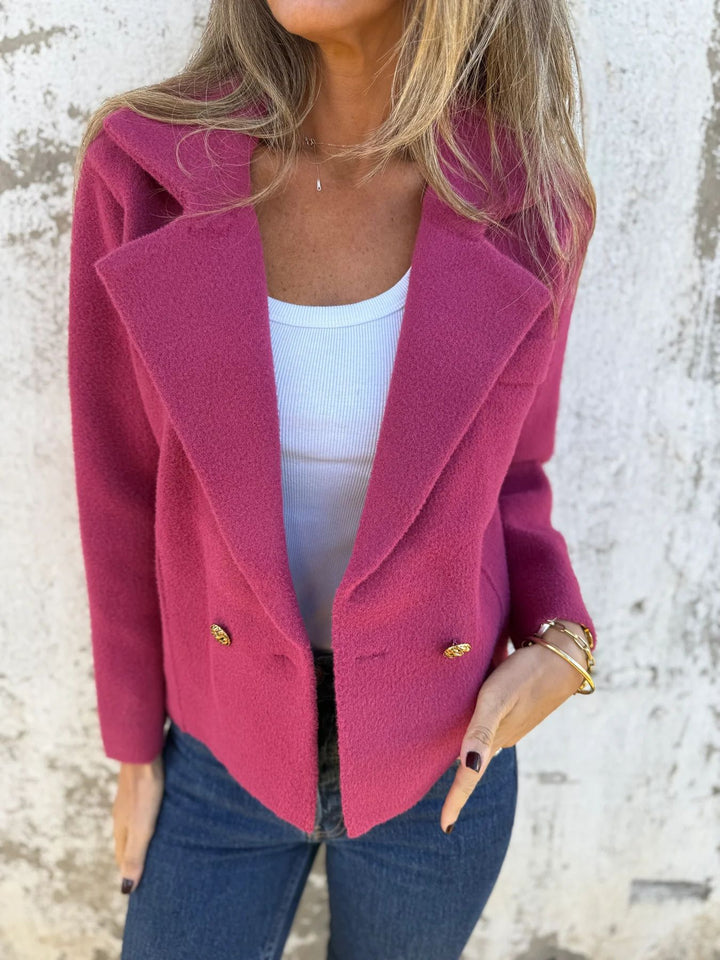 Lune London double-breasted boucle jacket for women
