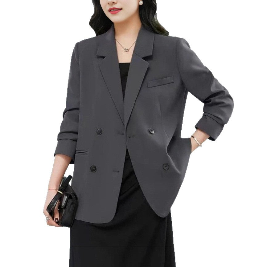 Blazer oversized élégant pour femmes avec patte de boutonnage double et détails élégants Chic & Stil