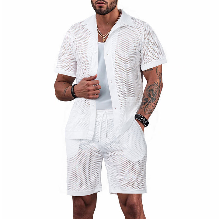 Lune London women's breathable mesh pajama set with practical pockets