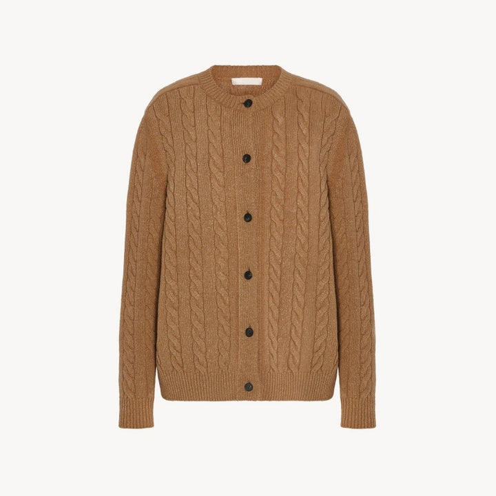 Cardigan en tricot épais pour femmes avec patte de boutonnage Chic & Stil